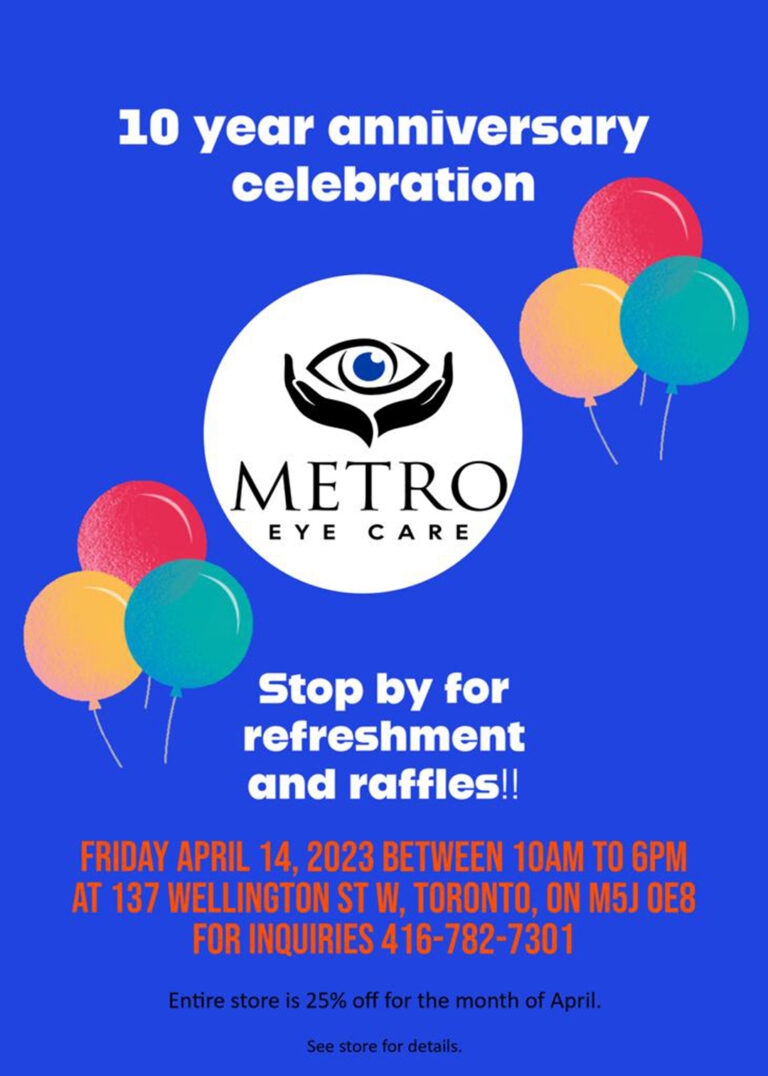 Metro Eye Care 10 year anniversary open house
