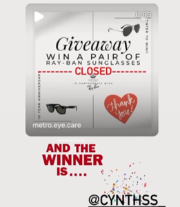 Metro Eye Care - Ray Ban giveaway